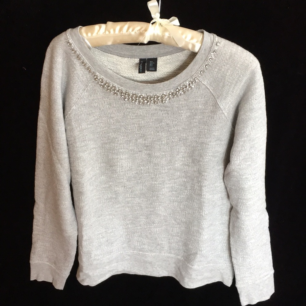 Cynthia Rowley Rhinestone Embellished Sweatshirt